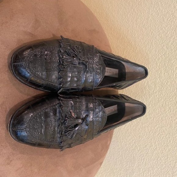 Vintage Crocodile Loafers by Bruno Magli - Made in Italy - Size 12M - Picture 3 of 9
